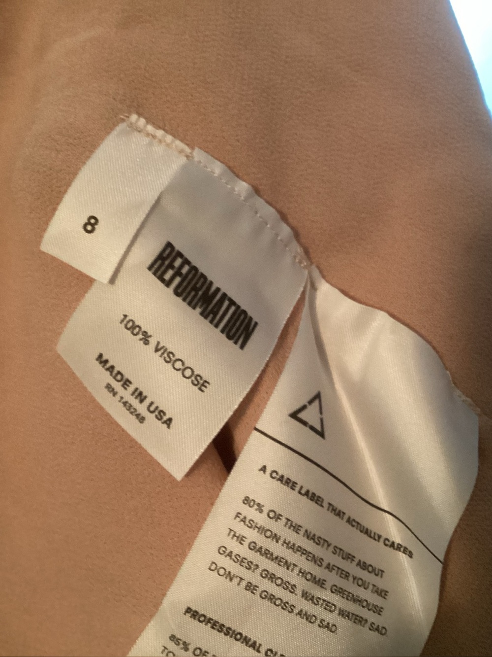 Reformation Tan Jumpsuit with Bow Detail - Picture 11 of 11